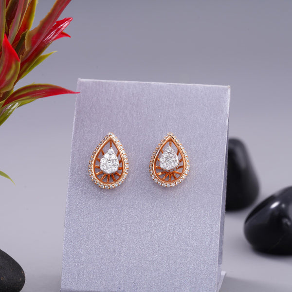 The Sweep Diamond Gold Earrings