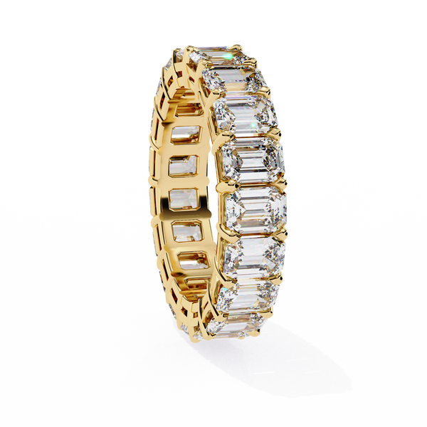 Luna 6 ct Emerald cut Lab Grown classic Band