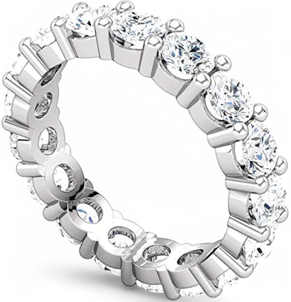 Clara 1.7 ct Round cut wedding band ring