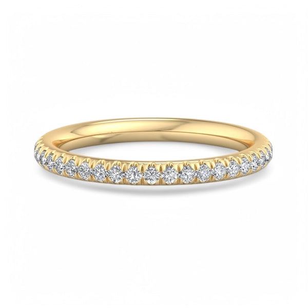Aura Round cut Lab Grown half Eternity Band