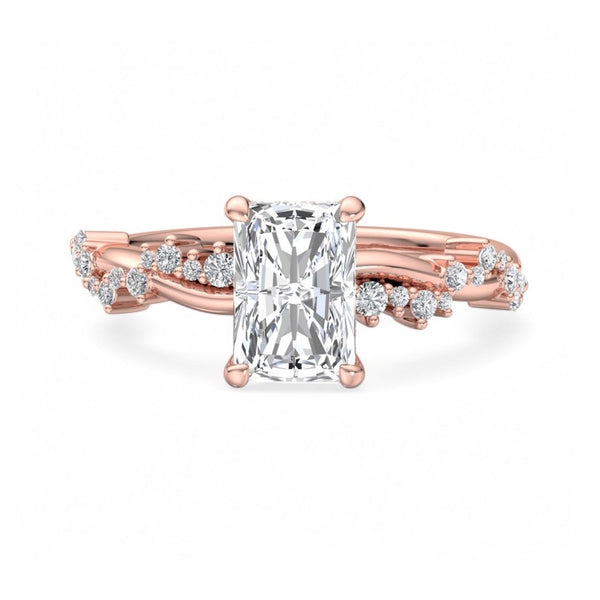 Amelia 1.5 ct Radiant cut Engagement Lab grown Diamond Ring