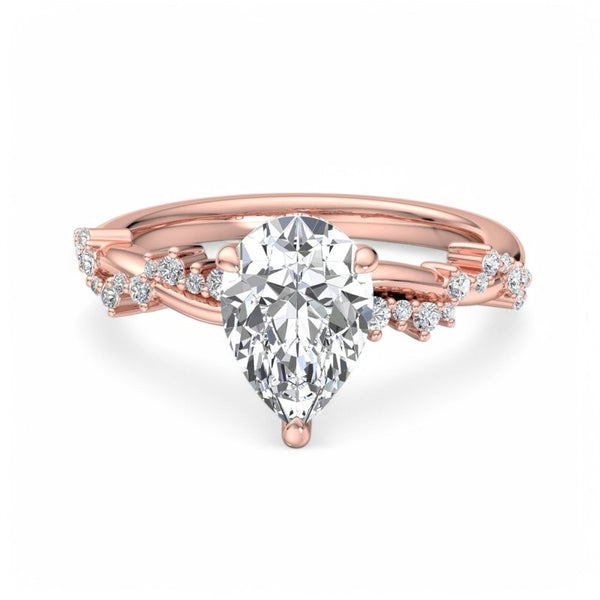 Yuna 1.5 ct Paer cut Engagement Lab grown Diamond Ring