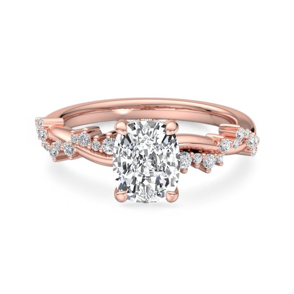 Kira 1.5 ct Cushion cut Engagement Lab grown Diamond Ring