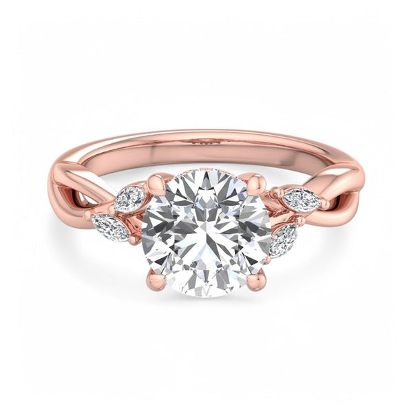 Twist of Love 1.50 ct Round cut Engagement Lab grown Diamond Ring