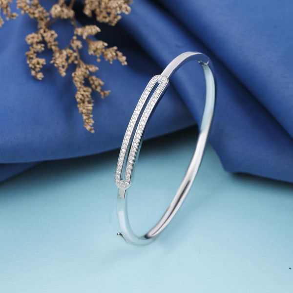The Studded Silver Bangle Bracelet