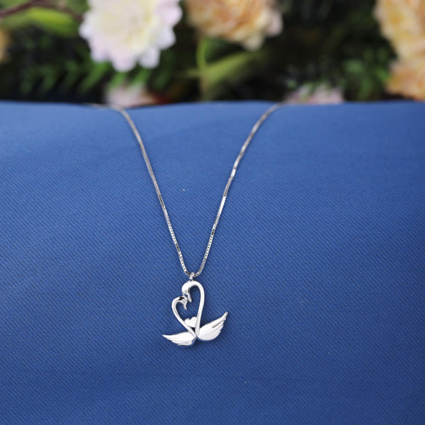 duck silver necklace