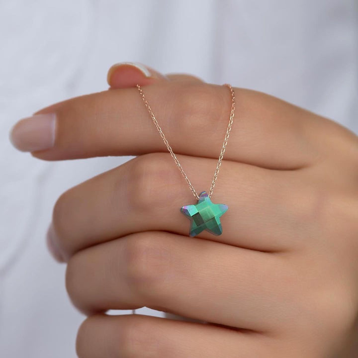 green star necklace