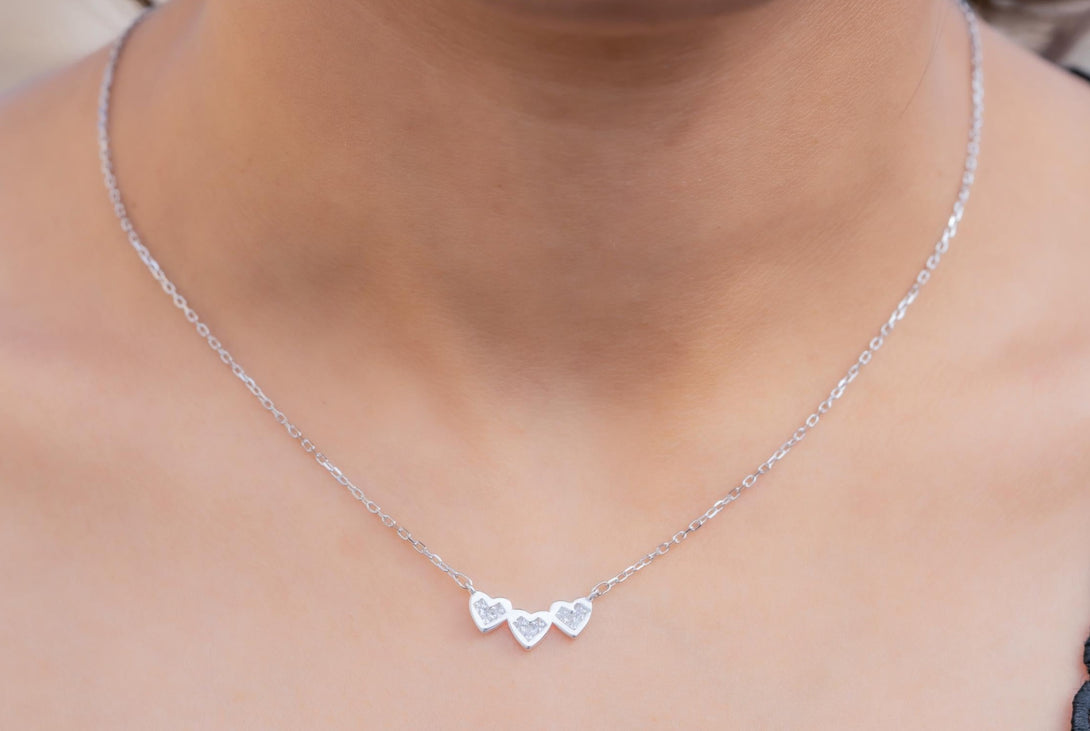 Silver choker necklace