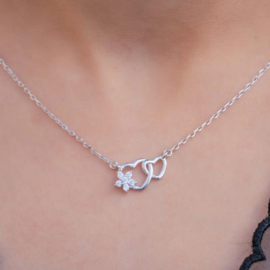 Silver necklace for girls