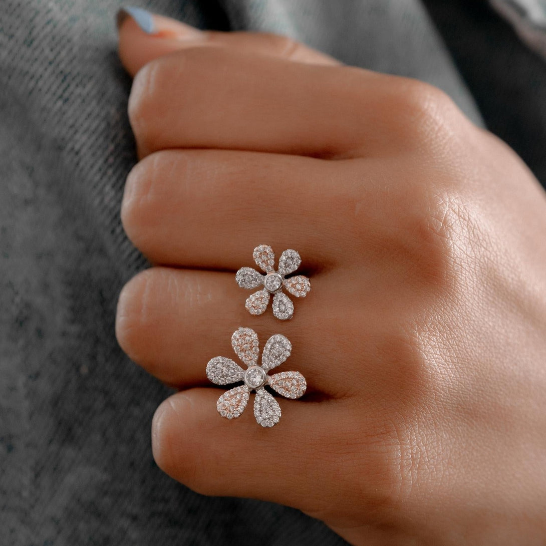 two flower ring