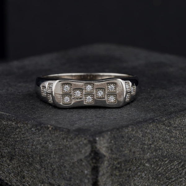 The Gents Diamond Silver Ring