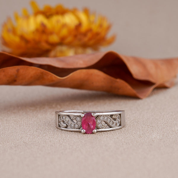 The Pink Diamond Silver Ring